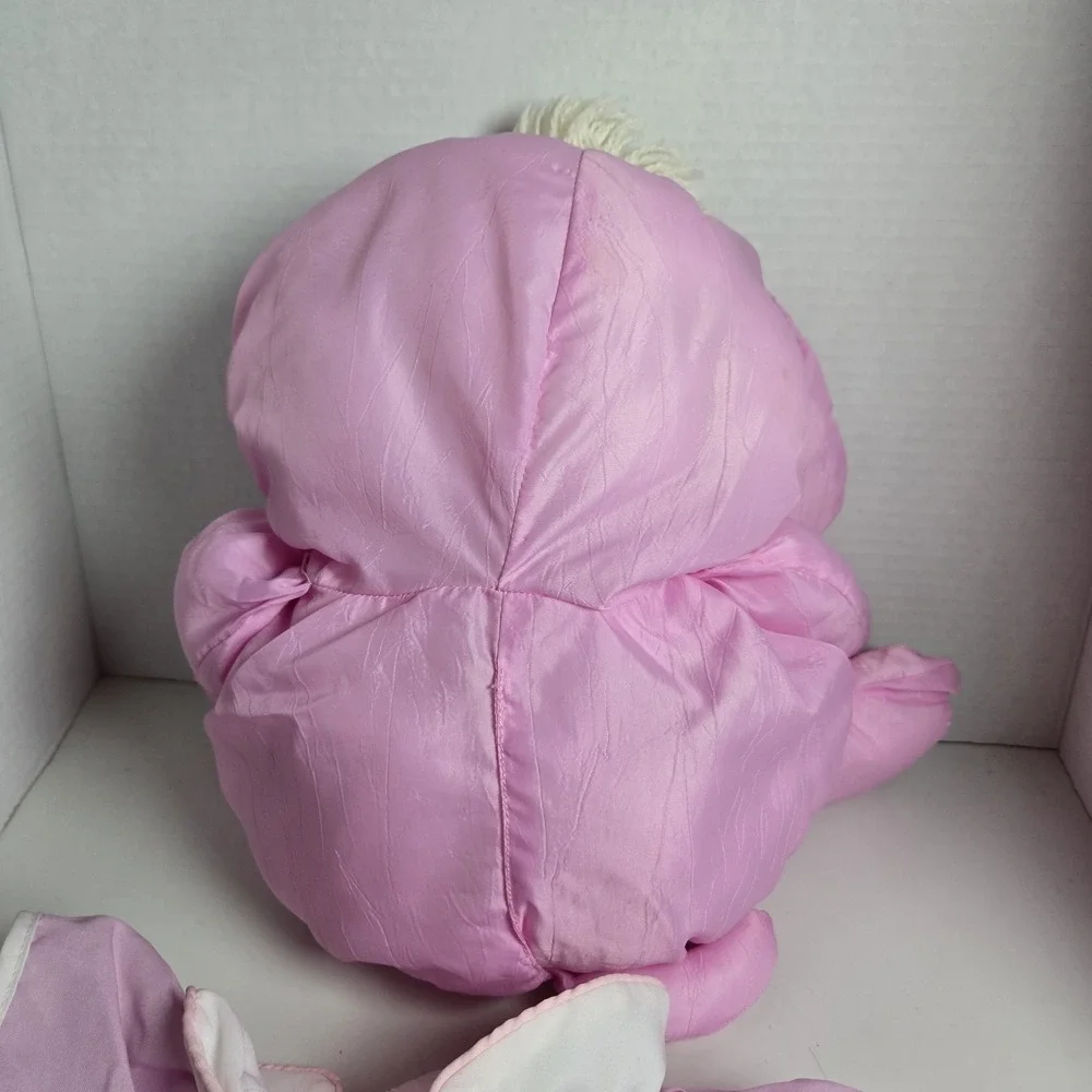 Vintage 1986 Puffalump Puppy Dog Fisher Price #8003 Pink Stuffed Plush Toy Shirt